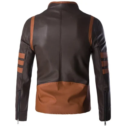 Zippered Faux Leather Jacket - Image 2