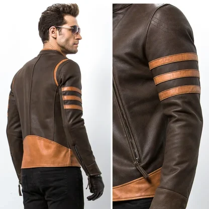 Zippered Faux Leather Jacket - Image 4
