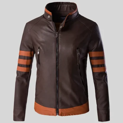 Zippered Faux Leather Jacket