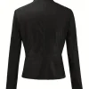 Plus Size Zippered Biker Jacket - Image 5