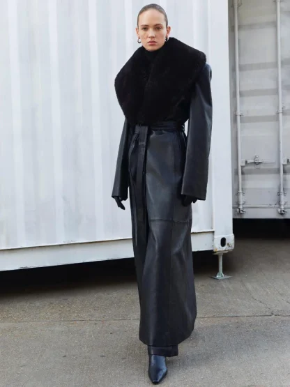 Cozy Black Long Jacket - Image 6