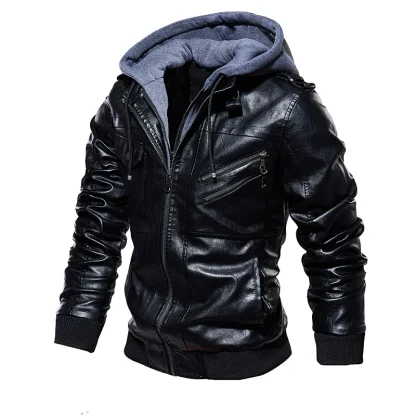Hooded Zippered Retro Jackets - Image 2
