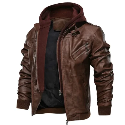 Hooded Zippered Retro Jackets - Image 3