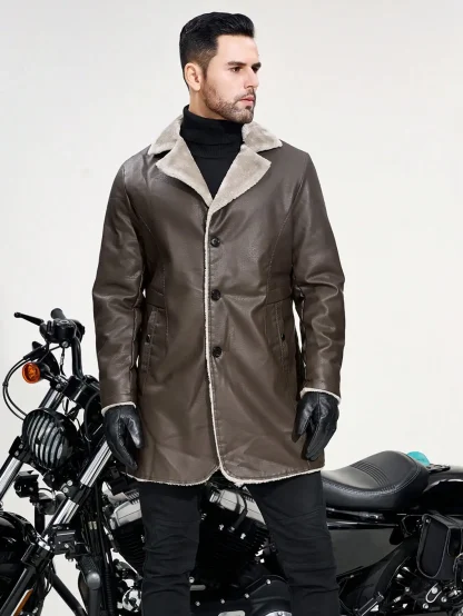 Buttoned Front Fleece Jacket - Image 5
