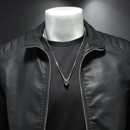 Simple Collar Solid Jackets - Image 5