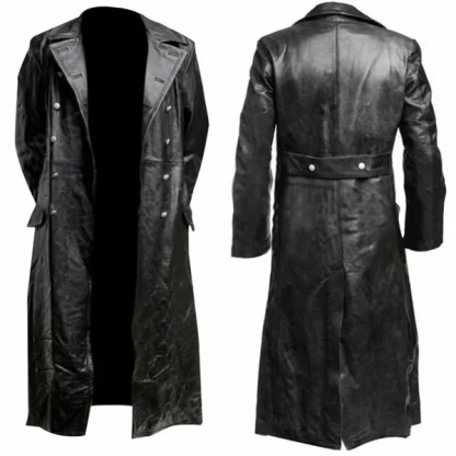 Retro Long Black Jacket - Image 2