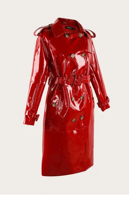 Glossy Belted Waist Jacket - Image 6