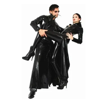 Standing Collar Shiny Jacket - Image 4