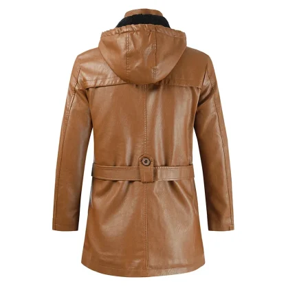 Waist Belt Hooded 3/4 Jacket - Image 4