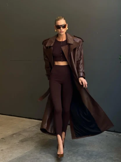 Elegant Belted Waist Jacket - Image 4