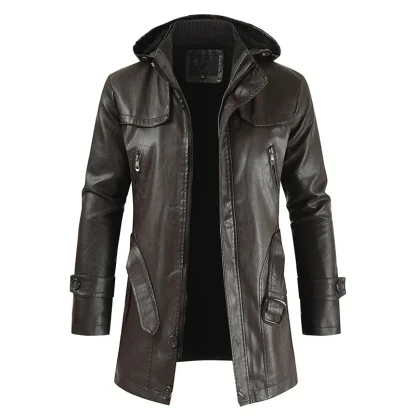 Waist Belt Hooded 3/4 Jacket