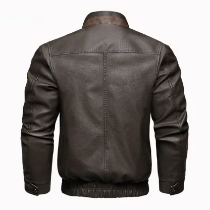 Men's Vintage Style Zippered Jacket - Image 3