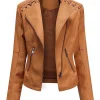 Chic Zippered Slim Fit Jackets - Image 3