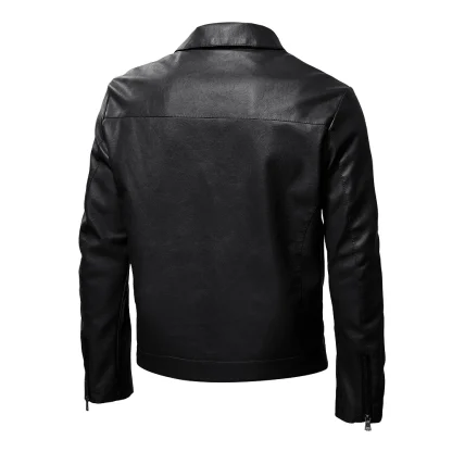 Turn down Collar Zippered Jackets - Image 6