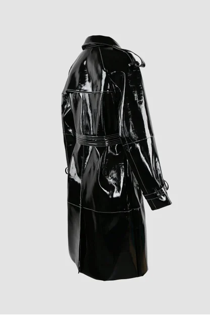 Glossy Belted Waist Jacket - Image 3