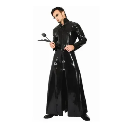 Standing Collar Shiny Jacket - Image 3