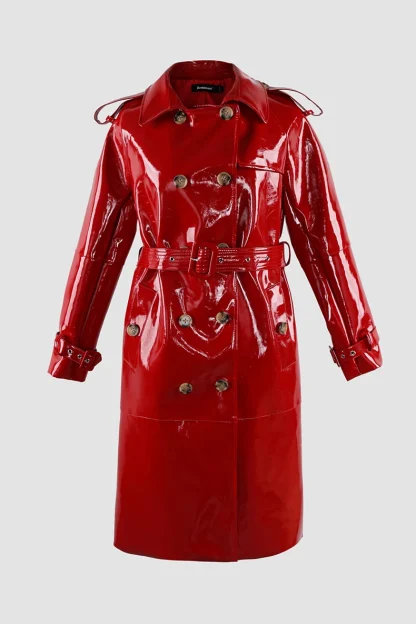 Glossy Belted Waist Jacket - Image 5