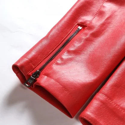 Turn down Collar Zippered Jackets - Image 4