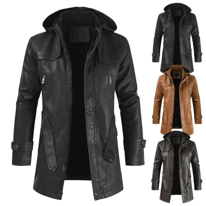 Waist Belt Hooded 3/4 Jacket - Image 5