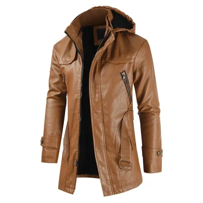 Waist Belt Hooded 3/4 Jacket - Image 3