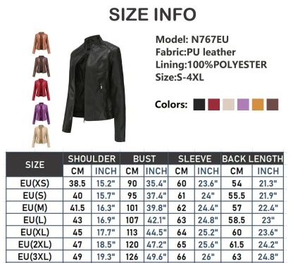 Women's Solid Moto Jackets - Image 7