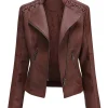 Chic Zippered Slim Fit Jackets - Image 2