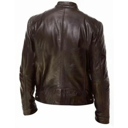 Buttoned Neck Zippered Jackets - Image 4