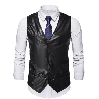 Faux Leather Vests