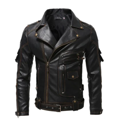 Multi-pocket Belted Waist Jacket