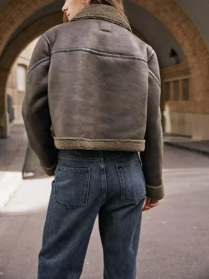 Oversized Fleeced Lined Jacket - Image 3