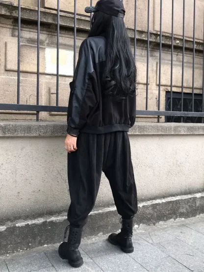Loose Fit Black Cargo Jacket - Image 5