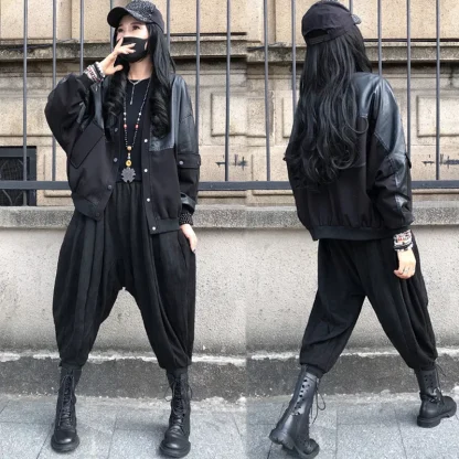 Loose Fit Black Cargo Jacket - Image 7