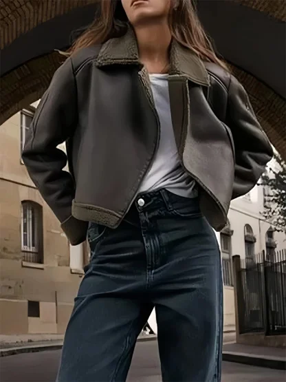Oversized Fleeced Lined Jacket - Image 2