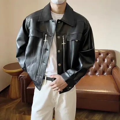 Casual Loose Fit Black Jacket