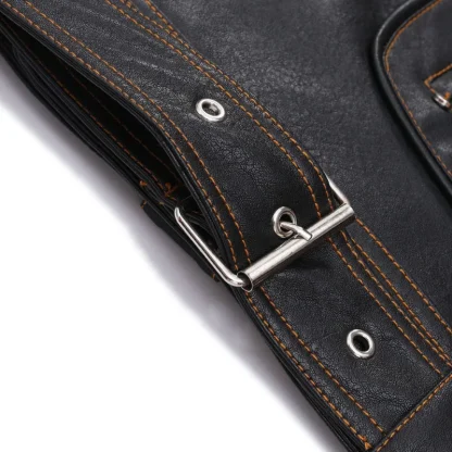 Multi-pocket Belted Waist Jacket - Image 7