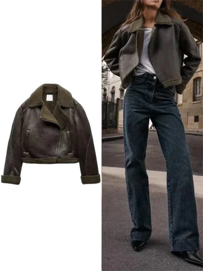 Oversized Fleeced Lined Jacket - Image 6