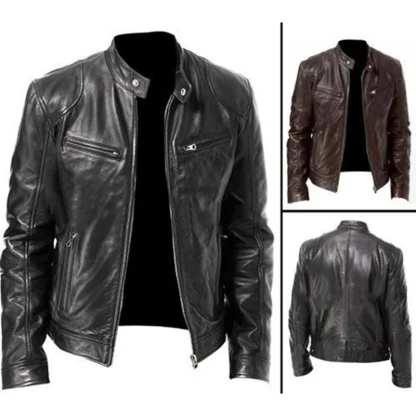 Casual Biker Sleek Jackets - Image 6