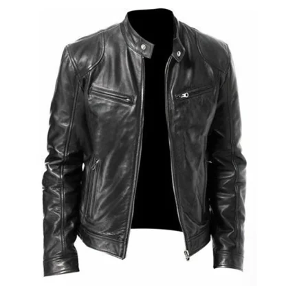 Casual Biker Sleek Jackets - Image 2